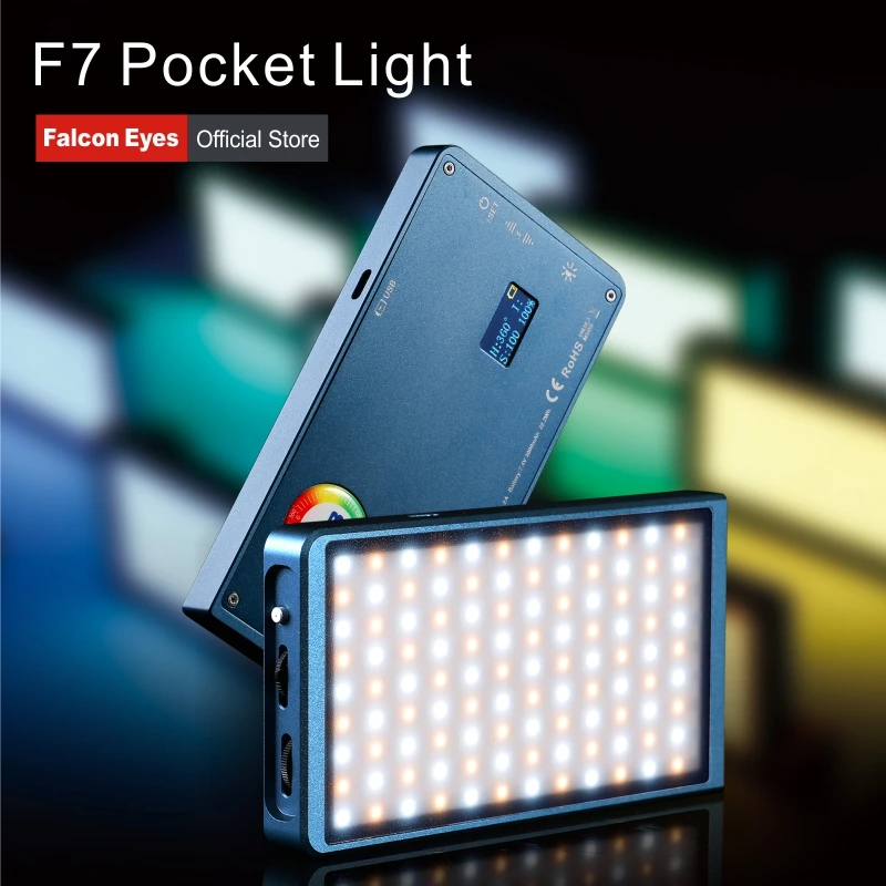 Светильник FalconEyes F7 12 Вт RGB для селфи ЖК вспышка 16 режимов спецэффектов светильник