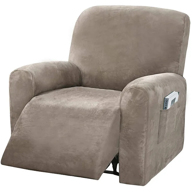 Recliner cover thick soft recliner cover, suitable for living room sofa cover, sofa armchair cover, elastic cover 10 colors Type2 taupe