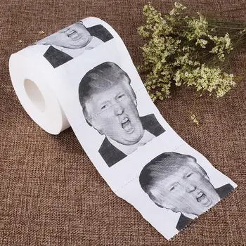 

Donald Trump Humour Toilet Paper Roll Novelty Funny Gag Gift Dump with Trump