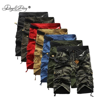 

Men Cargo Shorts Summer Camouflage Cotton Casual Short Pants Brand Streetwear Military New Loose Soild Shorts for Men MK008