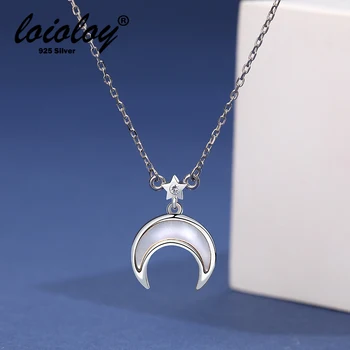 

Loioloy 925 Sterling Silver moon Necklace