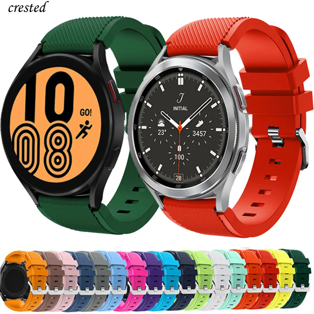 20mm 22mm Band for Samsung Galaxy Watch 4/Classic/46mm/42mm/active 2 Gear s3/S2 silicone bracelet Huawei GT/2/GT2/3 Pro strap 1