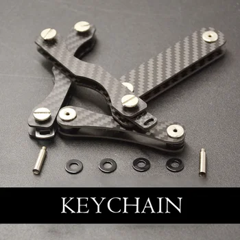 

Carbon Fiber Key Holder Smart Key Wallet DIY Keychain EDC Pocket Car Keys Holder Organizer Key Chains Keychain Household New