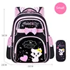 New Korean Primary PU leather School Bag 2022 Fashion Cute Girls With Cute Cat Orthopaedic  Waterproof Backpack ► Photo 3/6