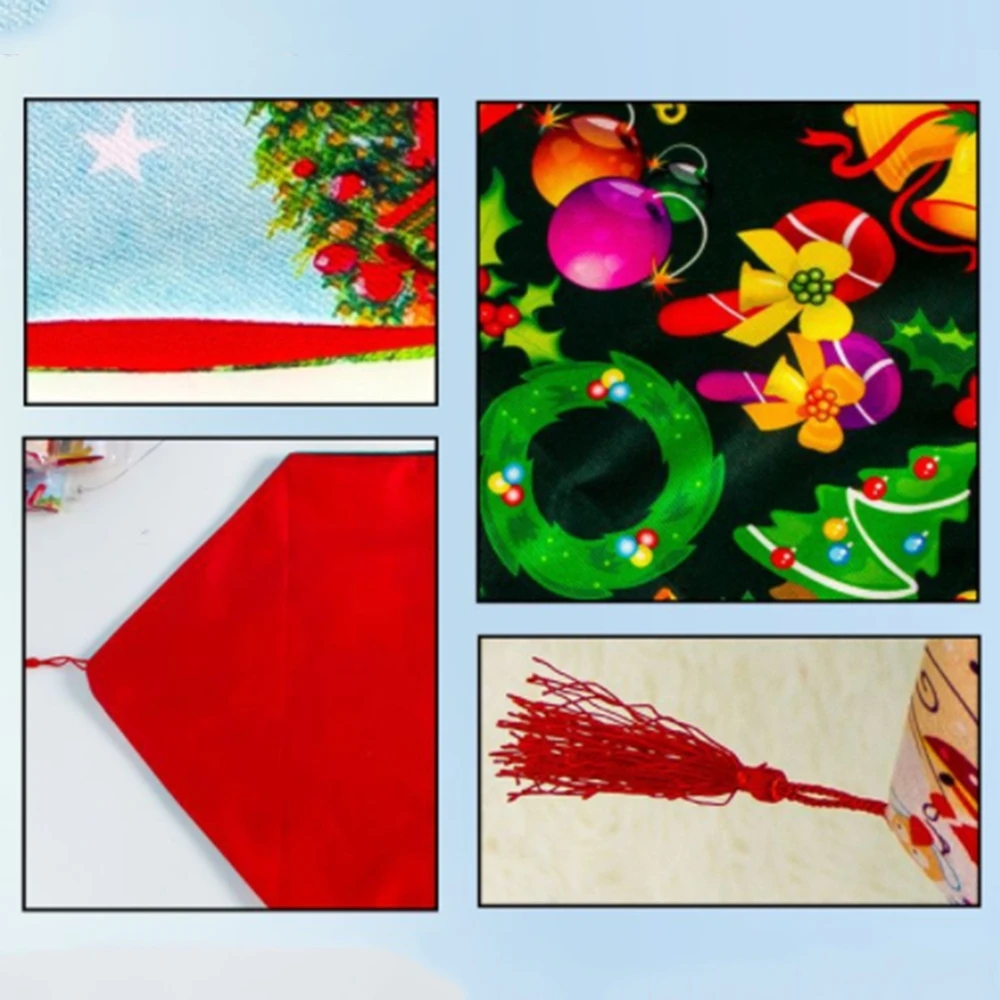 Christmas Table Runner Elk Snowman Xmas Tablecloth Home Party Decor 35*180cm Christmas Display Landscape Layout