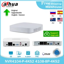 Dahua 4K 8MP POE NVR NVR4104-P-4KS2 NVR4108-8P-4KS2 4CH 8CH H.265+ Mini Video Recorder ONVIF For IP Camera CCTV Security System