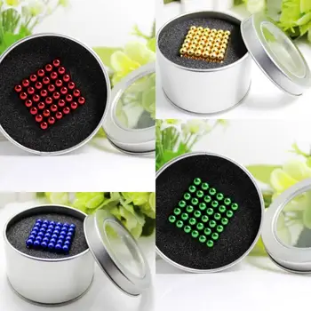 

New 5mm Magnetic Cube Magic Cube Blocks Beads Spheres Neo Cube Balls Puzzle with Metal Box Christmas Gift for Child