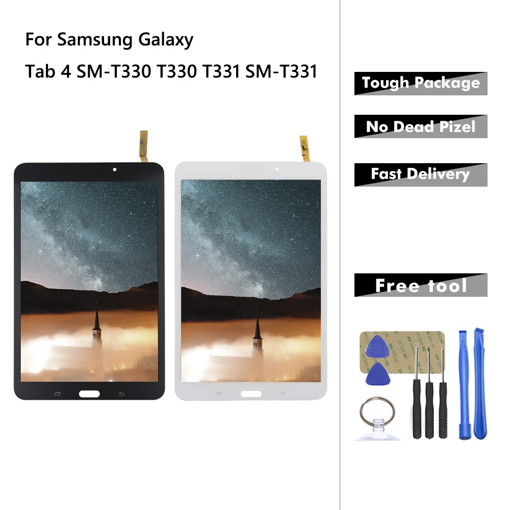Для Samsung Galaxy Tab 4 T330 T331 SM-T331 SM-T330 ЖК-дисплей сенсорный экран дигитайзер для сборки