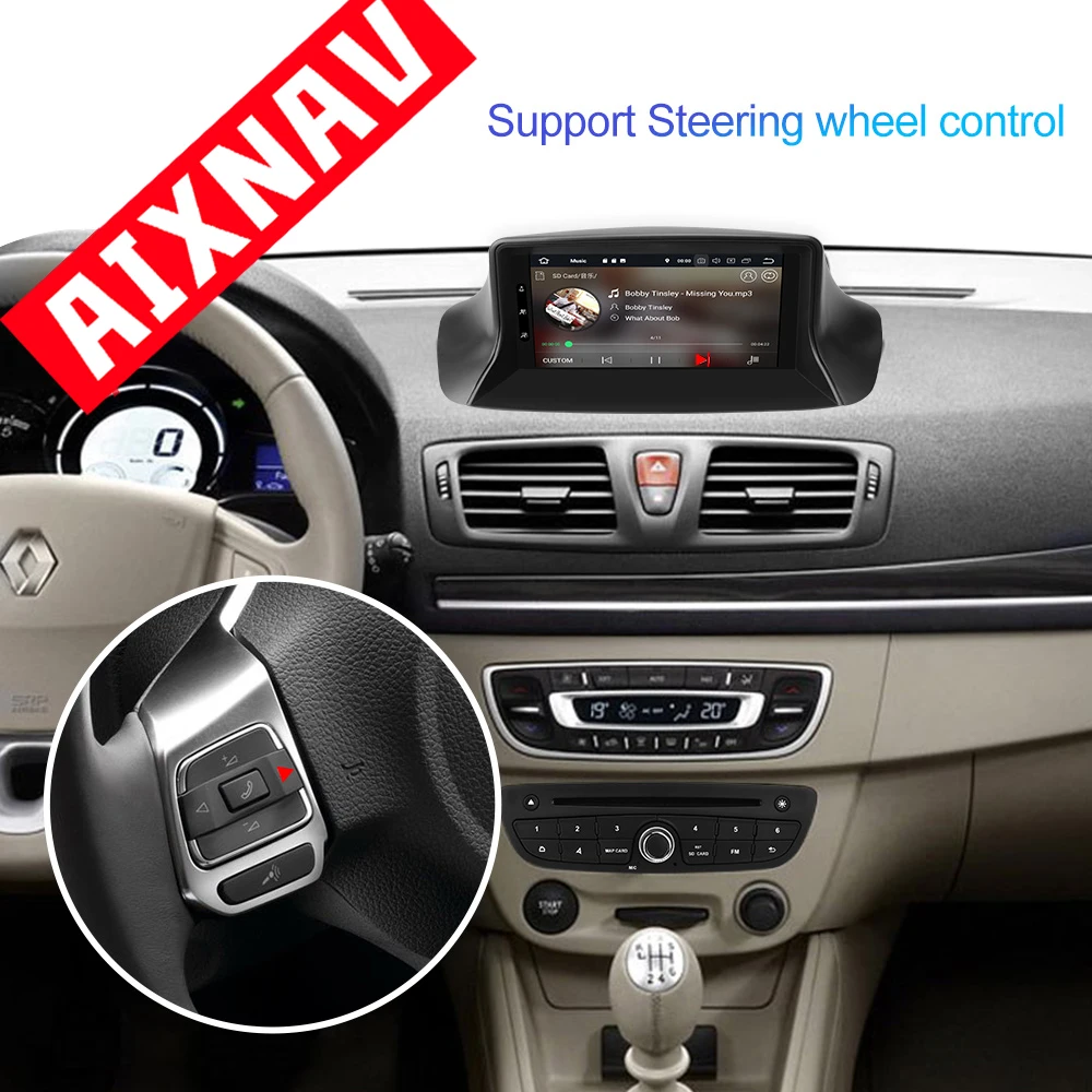 Best Android 9.0 Car Multimedia Player GPS for Renault Megane 8 Core RAM 4 GB DSP Auto Audio Radio 2 Din FM Central Headunit Monitor 3