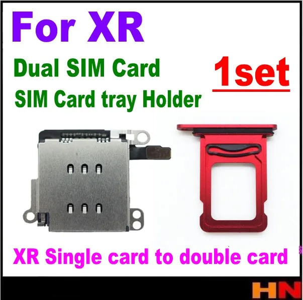 1 компл. Замена для iPhone XR устройство чтения двух SIM карт гибкий кабель + лоток карты
