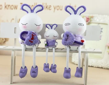 

Miniature Rabbit Decoration Gift Nordico Decoracion Hogar Resin Animals Coelhos Decorativos Resin Home Living Room Decoration