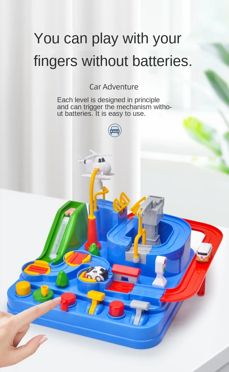 New Racing Rail Car Model Racing Educational Toys Children Track Car Adventure Game Brain Game Christmas Interactive Train Toy