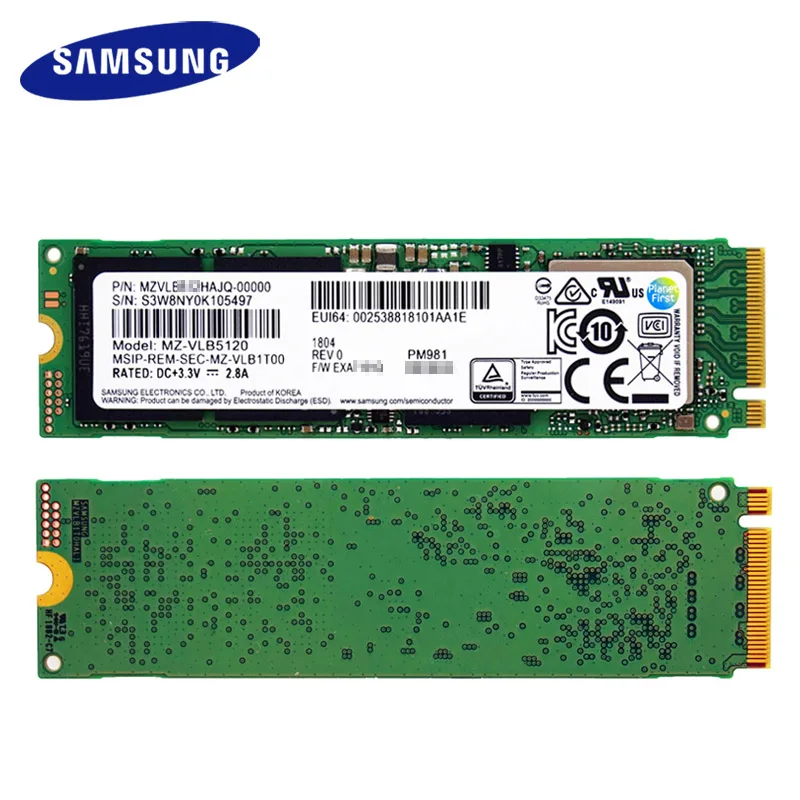 Внутренний твердотельный накопитель SAMSUNG SSD M.2 PM981 256G 512G жесткий диск внутренний
