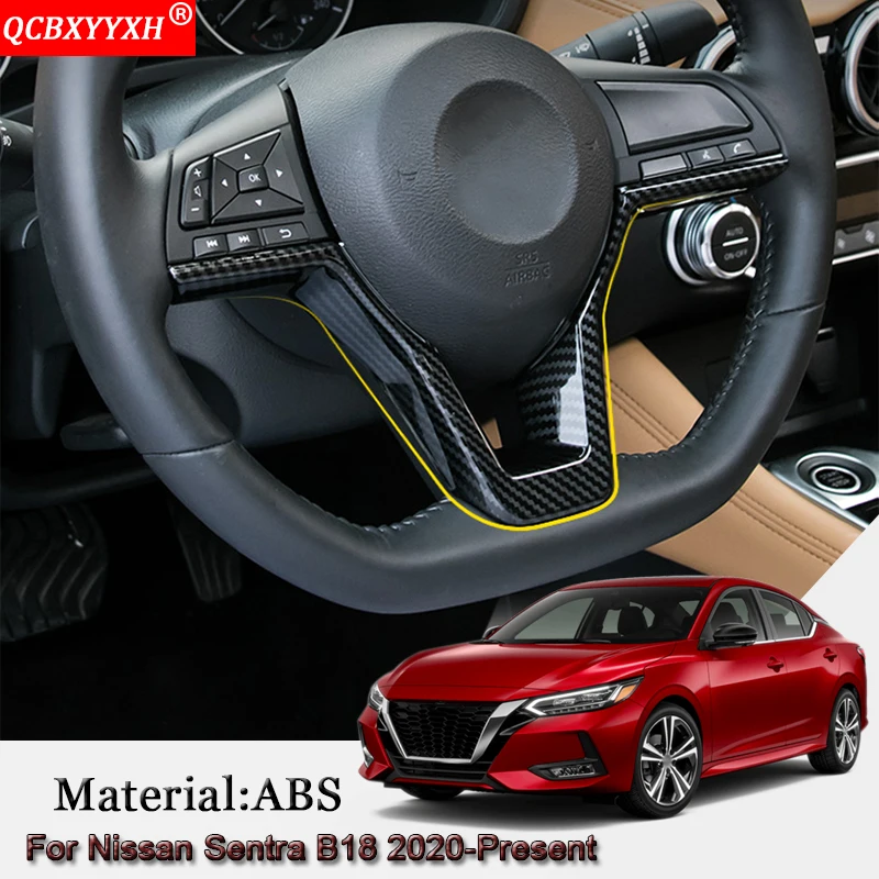 Автомобильный Стайлинг ABS Автомобильный руль декоративная наклейка на рамку блестки покрытие автомобильные аксессуары Подходит для Nissan Sentra B18-Н. В