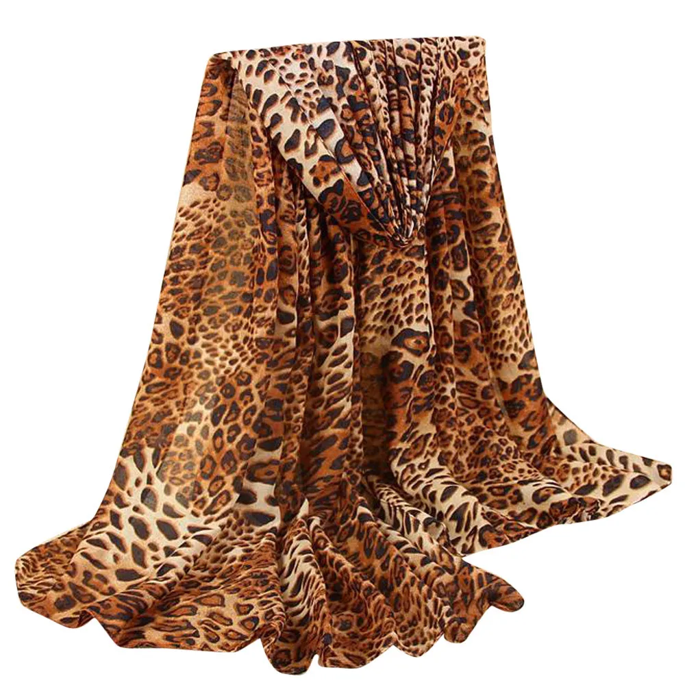 Осенне-зимний женский Классический Леопардовый шарф из хлопка и льна Модный Дикий солнцезащитный пляжный шарф Дешевле#1005 - Цвет: C