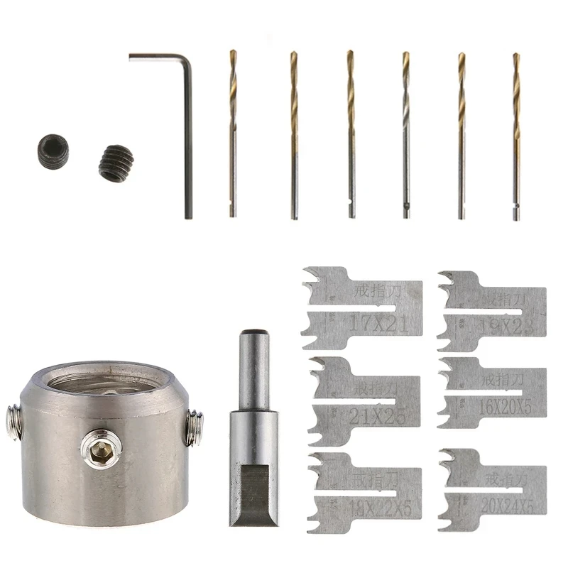 New Durable 14Pcs Multifunction Bracelet Ring Drill Beads Bit Wood Milling Router Set Woodworking Machinery Parts | Инструменты