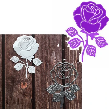 

Romantic Rose 2020 Die Cuts For Valentine's Day Rose For Your Lover Metal Cutting Dies Stencils