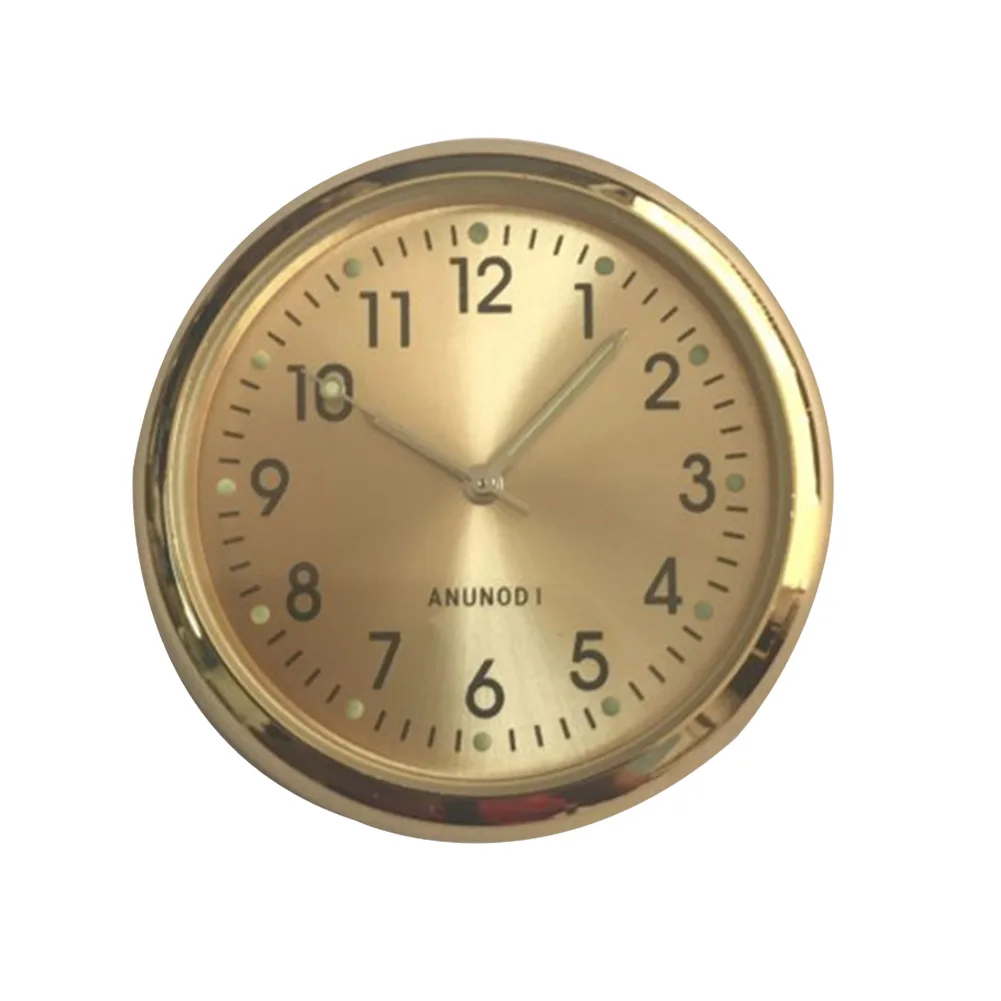 

Auto Portable Stick On Decoration Analog Luminous Car Clock Styling Practical Interior Round Mini Self Adhesive Accurate
