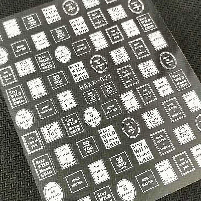 Newest MG505-02 lable design nail stickers 3d Japan Korea style nail decals self-adhesive DIY nail decoration tools hanyi 021