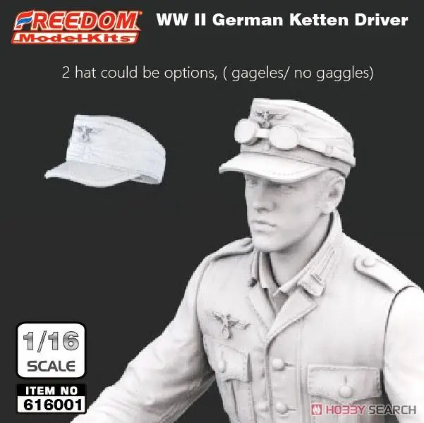 자유 616001 1/16 스케일 WW.II 독일 Sd.kfz.2 ketttten Kraftrad 드라이버 피겨 모델 키트