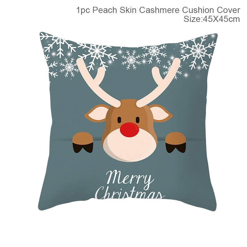 cushion cover 04 HUIRAN, Рождественская наволочка для подушки, наволочка, рождественские украшения для дома,, Navidad Natal, Рождественский Декор, подарки, счастливый год - Цвет: cushion cover 04