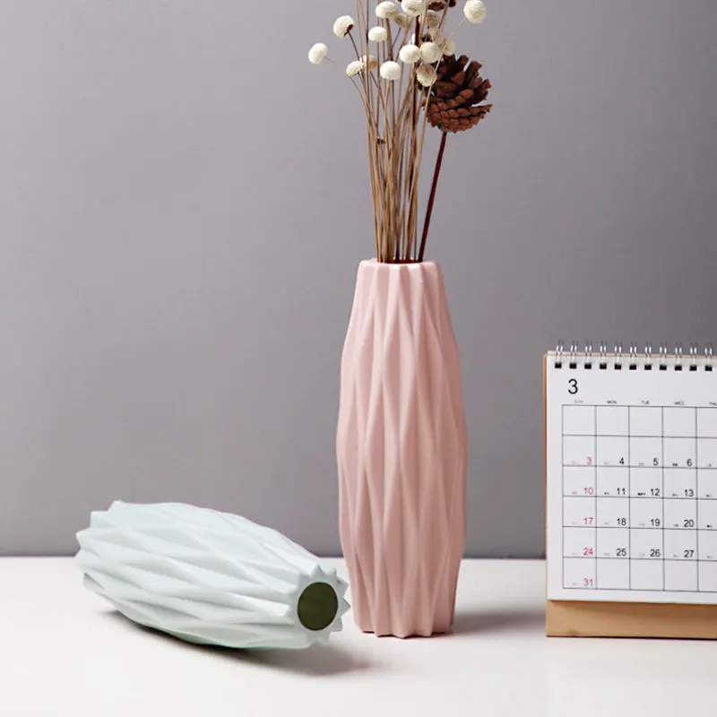 VASE,9Vase incassable Imitation céramique, Pot de fleur, Arrangement