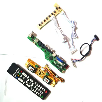 

For LTM170EU-L31/L32/L35 LVDS 4CCFL 30Pin keyboard+Remote+Inverter LCD monitor T.V53 drive card board HDMI VGA USB AV RF DIY kit
