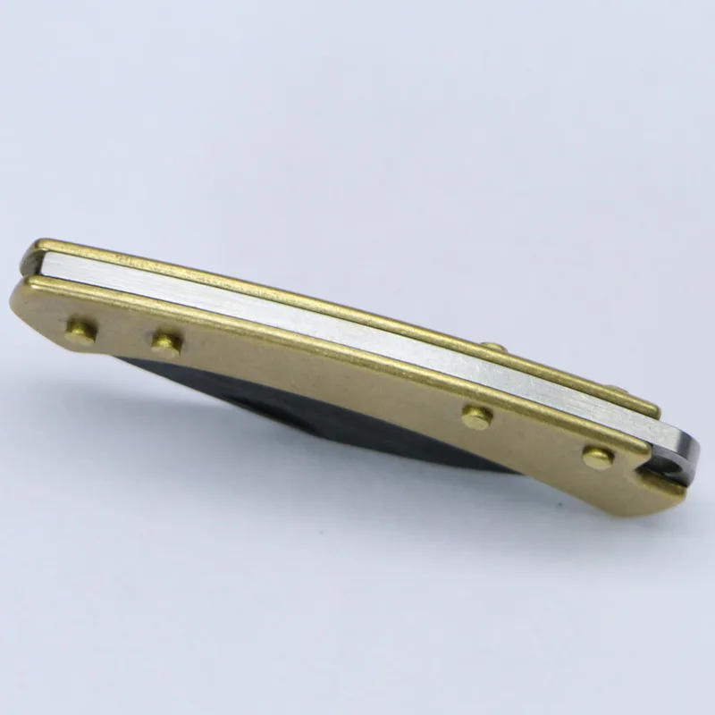 TIGEND B5019 Мини карманный складной нож VG10 шаблон стальное лезвие латунная ручка офис из коробки открытый Самозащита EDC инструмент