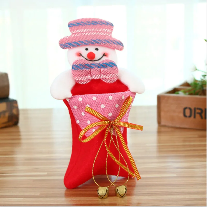 2шт 11x19 см креативная кукла конфеты печенье подарочные сумки милый Санта Клаус Снеговик печенья упаковочные сумки вечерние рождественские пакеты для хранения