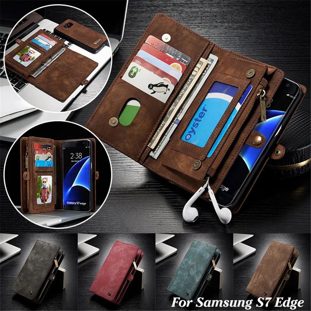 Многофункциональный чехол-кошелек для телефона Fundas samsung Galaxy S7 Edge S8 S9 S10 Plus S10E Note 8 9 кожаный чехол Магнитная задняя крышка