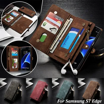 

Multi-functional Wallet Phone Case For Fundas Samsung Galaxy S7 Edge S8 S9 S10 Plus S10E Note 8 9 Leather Case Magnet Back Cover