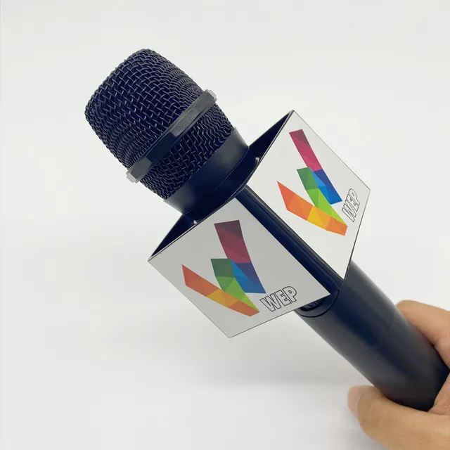 Microphone Carré En Abs Personnalisé, Trou De 40mm, Noir/blanc