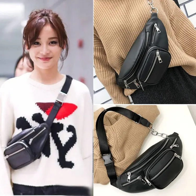 

Bag Women's 2018 New Style Korean-style Versitile Fashion Single-shoulder Crossbody Bag Cool Casual College Style Chest Bag Wall