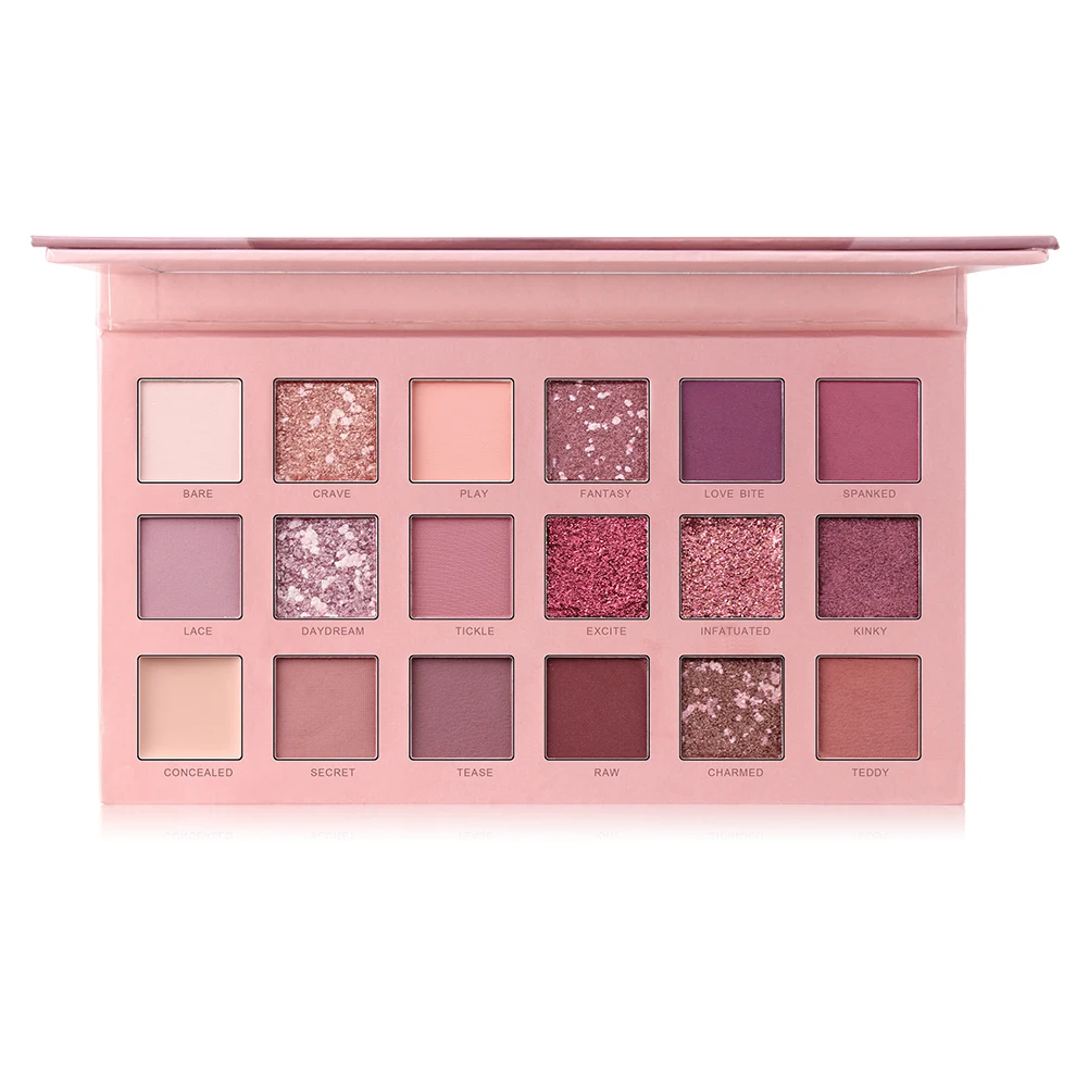 Miss Rose тени для век Pallete 18 цветов красочный мерцающий матовый перламутровый телесный водонепроницаемый профессиональный Палитра теней для век тени для век