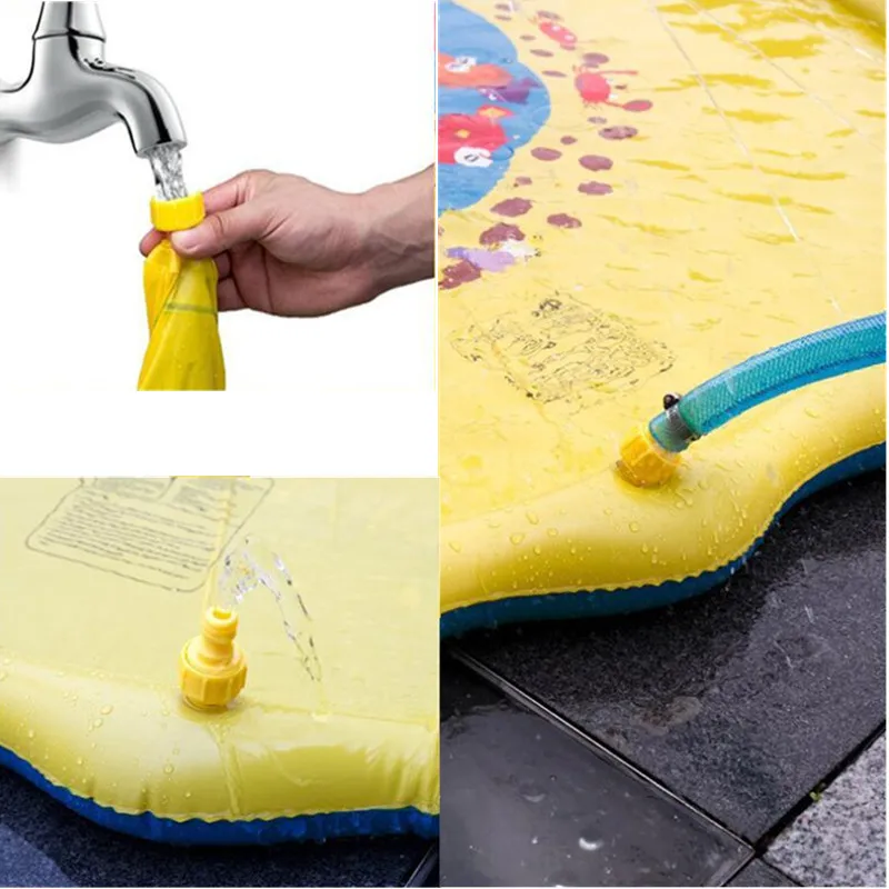 Summer Lawn Children Water Game Play Mat Kids Outdoor Splash Mat For Kids Pool Games Toy Sprinkle Splash Water Toy Bath Pad
