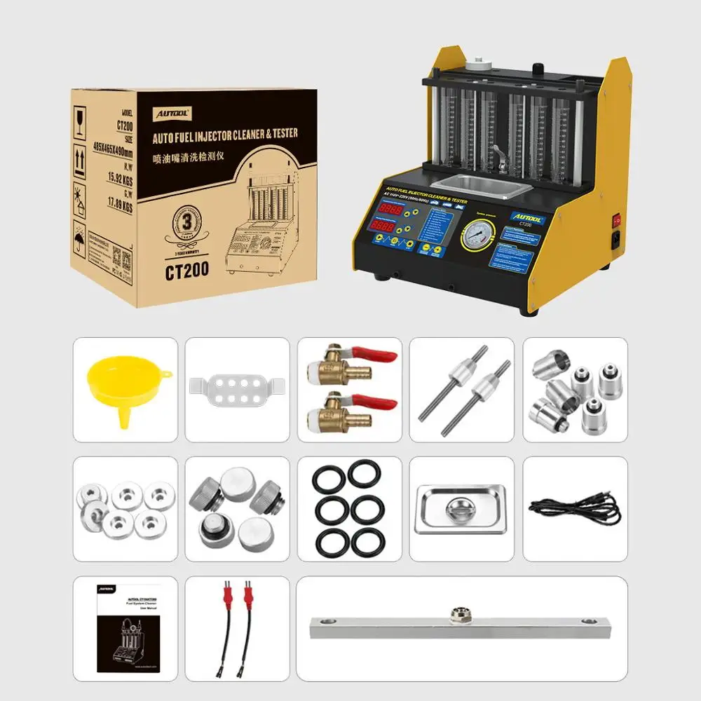 Очиститель сопел AUTOOL CT200 Gasonline топливные инжекторы автомобиль мотоцикл