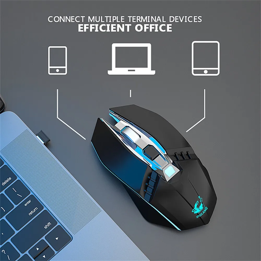 X5 Bluetooth3.0+ 5,0+ 2,4G Беспроводной три режима Mute 6 дыхание светодиодный подсветкой Перезаряжаемые Мышь игровая мышь для ноутбука и ПК