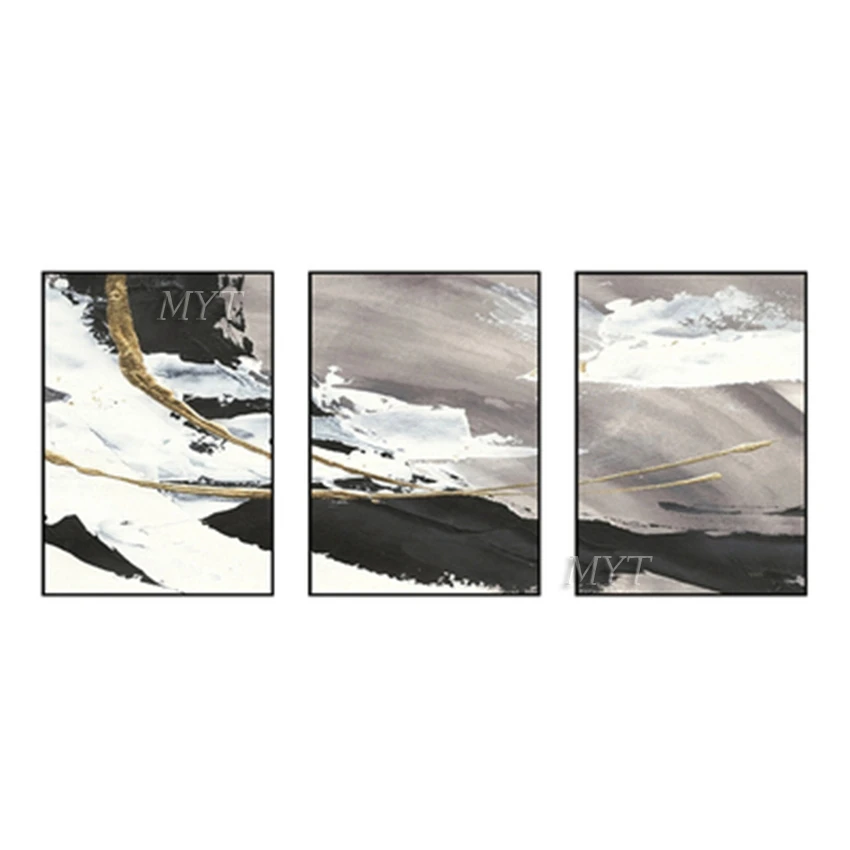 

MYT Snow-Covered Landscape Abstract Oil Paintings Modern Wedding Decor Wall Art Home Decoration For Living Room Unframed