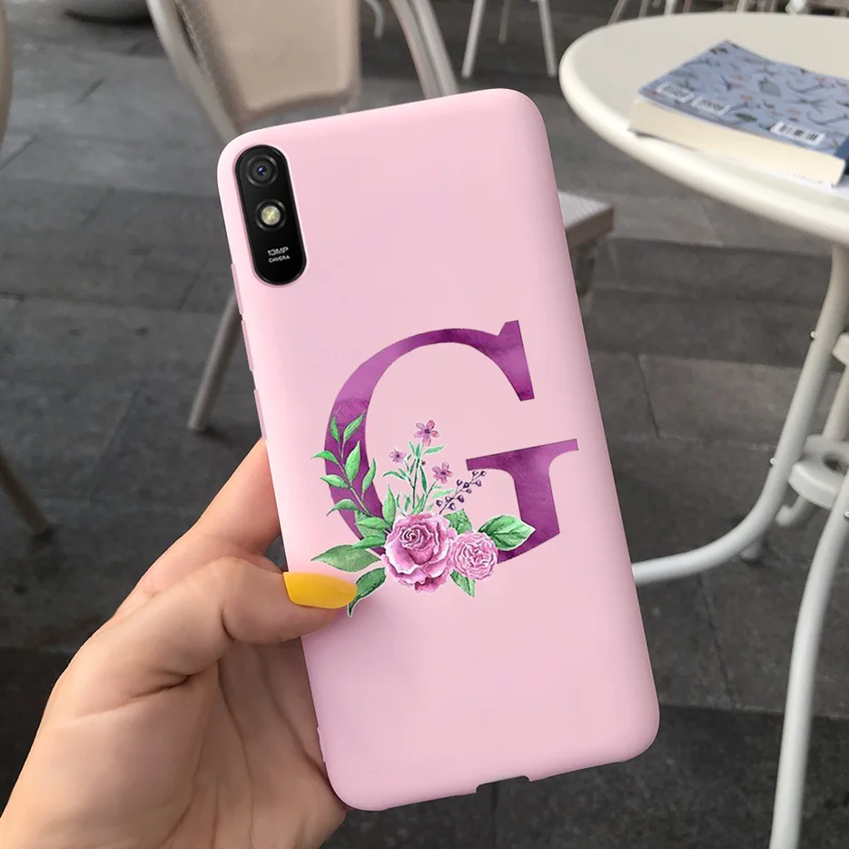 Cute Letters Silicone Soft TPU Phone Case - Durable Back Protector Shell
