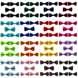 5 шт., Детские вечерние галстуки с бантиком для маленьких мальчиков, одноцветные галстуки-бабочки, BWTYY1005