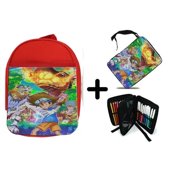 

PACK BACKPACK NETWORK AND CASE DIGIMON ADVENTURE school