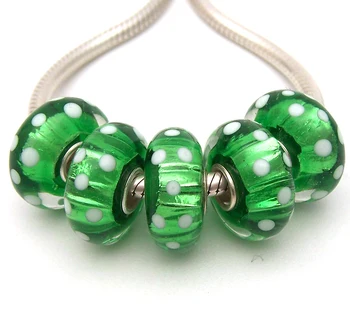

JGWGT 2160 5X 100% Authenticity S925 Sterling Silver Beads Murano Glass beads Fit European Charms Bracelet diy jewelry Lampwork
