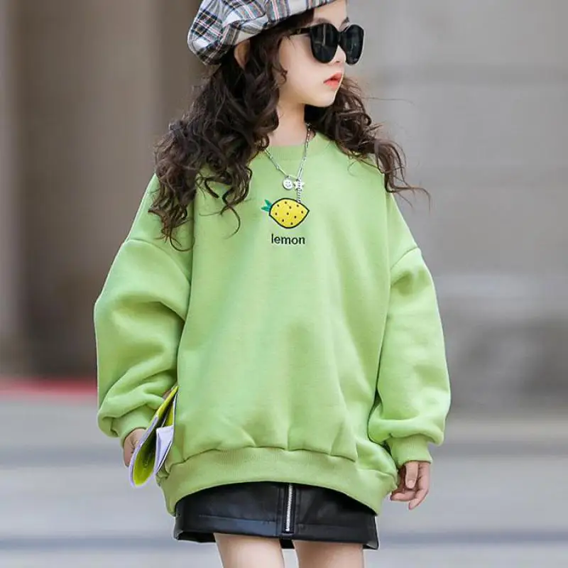 

2019 New Toddler Girls Sweatshirts Tops Clothes Christmas Gift Kids Baby Girls Outfits Coats Solid Warm Cotton Pullover Clothing
