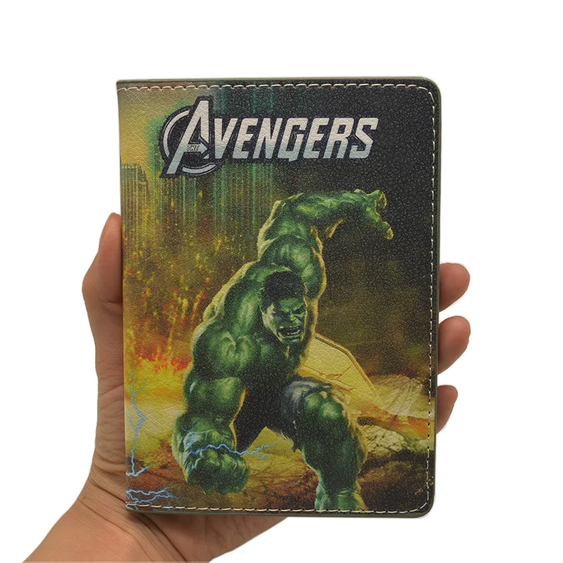 Marvel Avemgers Обложка для паспорта Rfid карта защита из искусственной кожи чехлы для паспорта Мода черный путешествия паспорт держатель