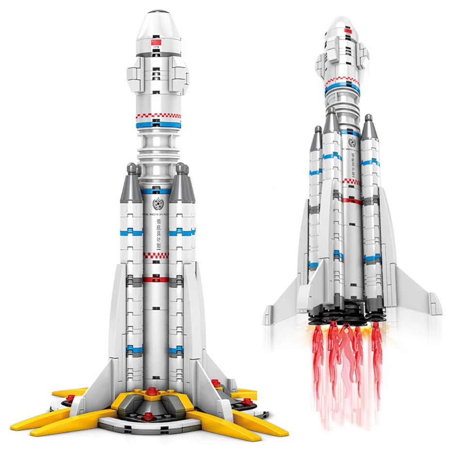 

LegoINGlys City Rocket Building Blocks Space Aerospace Shuttle Astronaut Bricks Wandering Earth Launch Vehicle Blocks Toys Gifts