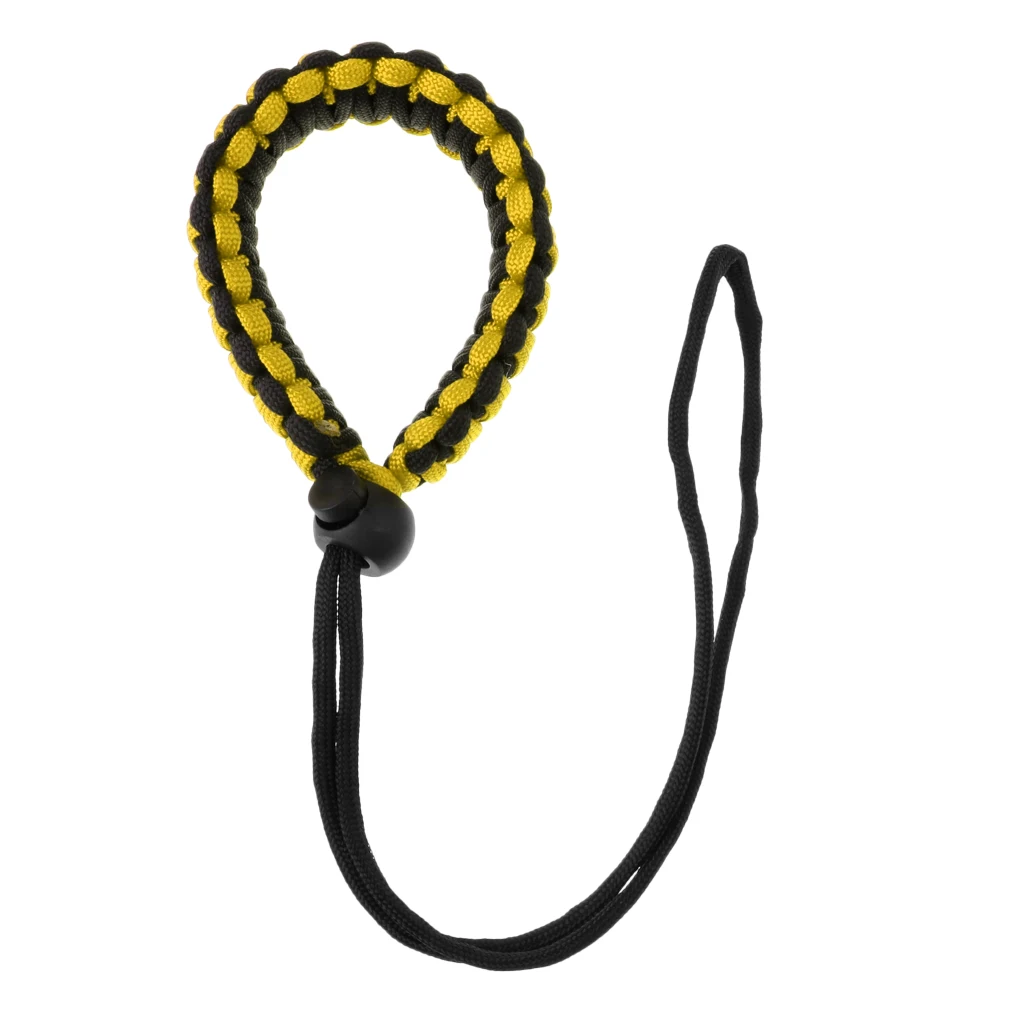 Yellow Black Регулируемый ткацкий ремешок для камеры, Плетеный ремешок для рук, набор для путешествий - Цвет: Yellow Black