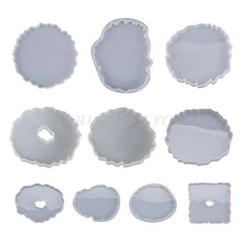 

Silicone Crystal Epoxy Resin Mold Irregular Wave Coaster Mat Casting Mould Handmade DIY Crafts Decoration Making Tools