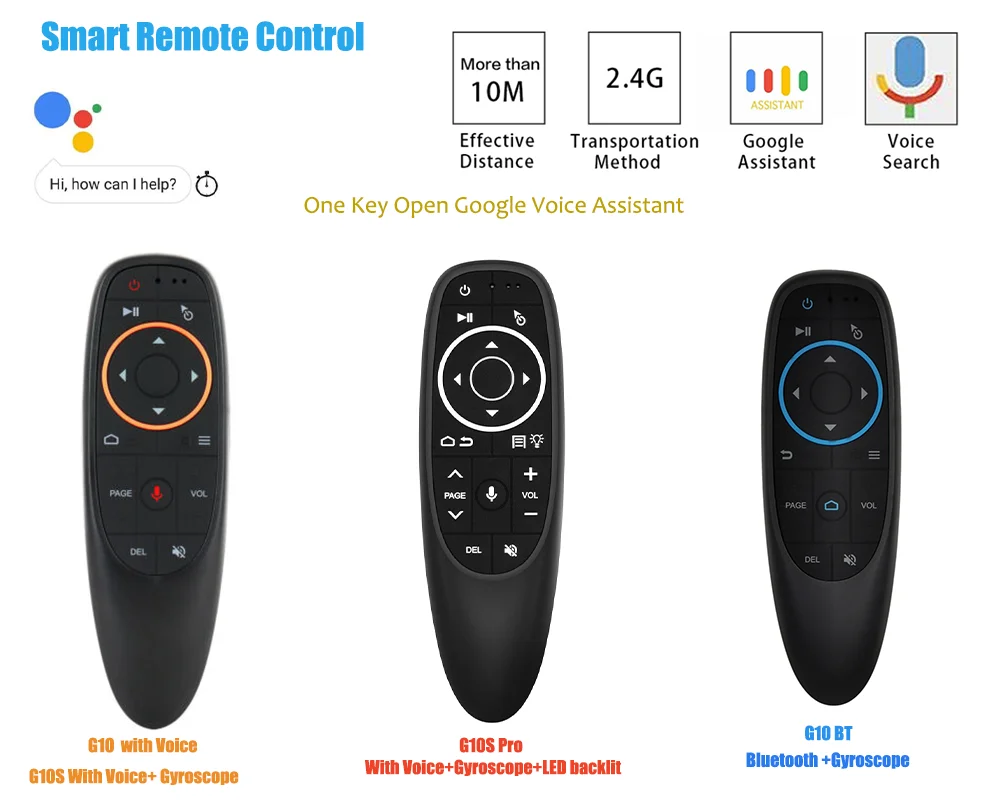 G10 G10S Voice Remote Control Pro BTS 2.4G Wireless Air Mouse Gyroscope IR Learning for Xiaomi Smart TV Android Box | Электроника