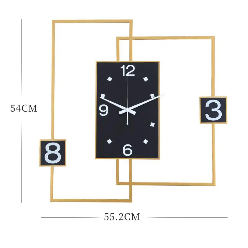 Большие простые настенные часы гостиная украшение дома настенные часы креативные настенные часы Роскошные большие настенные часы - Цвет: Золотой