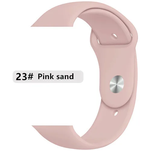 Ремешок для apple Watch 5 4 ремешок 44 мм 40 мм iwatch 3 2 1 ремешок 42 мм 38 мм браслет для apple watch аксессуары для наручных часов - Цвет ремешка: pink sand 23